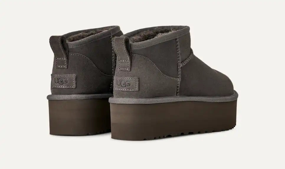 Girl Classic Ultra Mini Plateau-Boot Charcoal